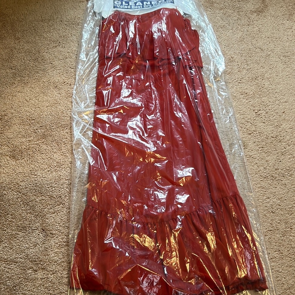 Burnt orange bridesmaid dress